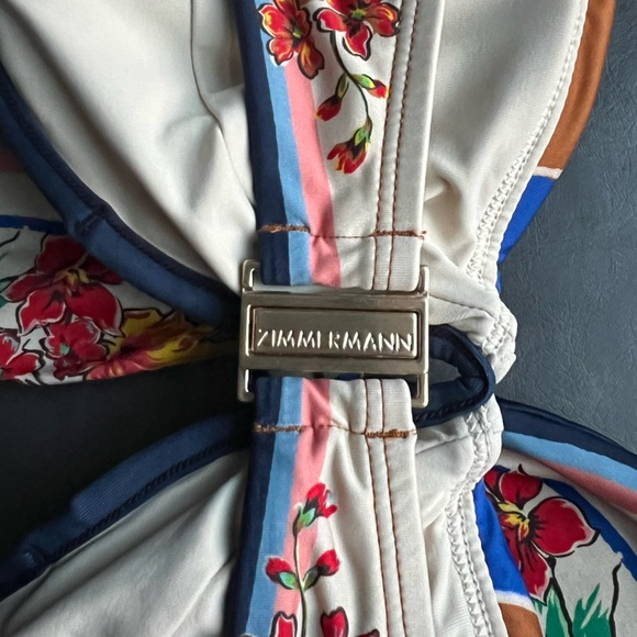 Zimmerman Alight Scarf Tie Bikini Top, Size 4 US 12 $180 - Picture 6 of 7